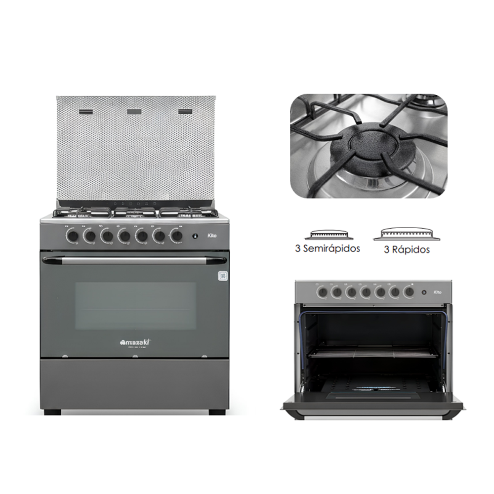 COCINA DE 30” GRAFITO KITO